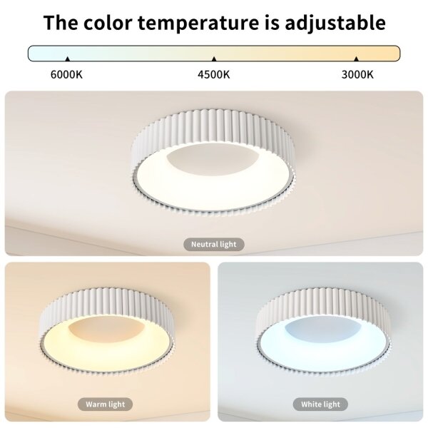 Brilagi - LED dimabil, plafonieră FALCON MODERN LED/30W/230V 40 cm alb + telecomandă