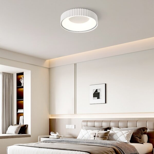Brilagi - LED dimabil, plafonieră FALCON MODERN LED/30W/230V 40 cm alb + telecomandă