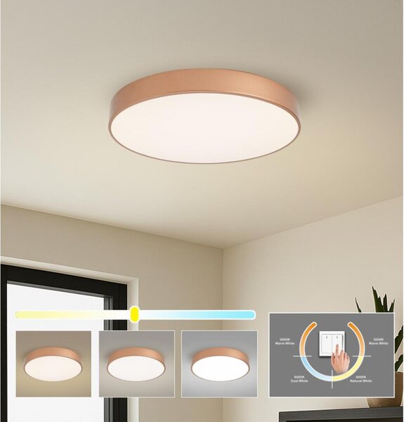 Brilagi - Plafonieră LED POOL, 60 W / 230 V, 3000/4000/6000K, diametru 50 cm, finisaj bronz