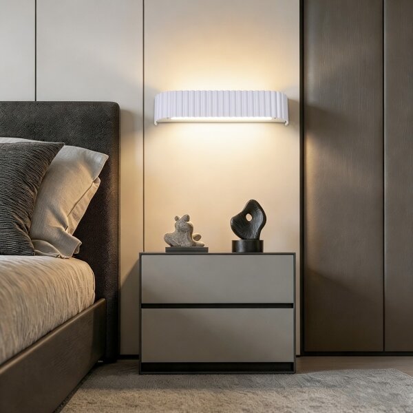 Brilagi - Aplica LED dimerizabilă FALCON MODERN LED/14W/230V 40 cm albă + telecomandă