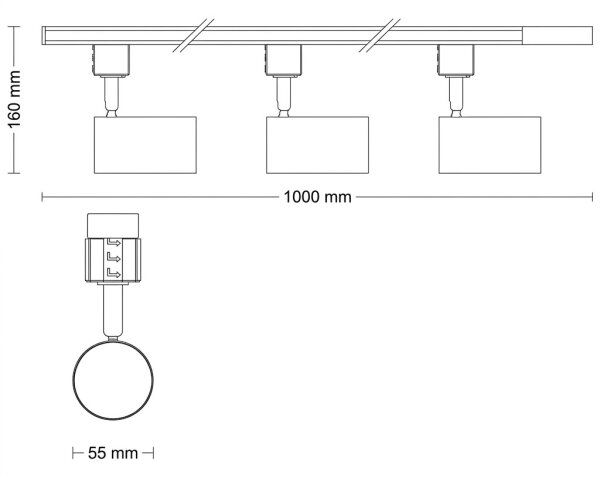 Philips - Spot LED dimabil pe șină, sistem EASYLINK 3xGU10/6,2W/230V 1m alb