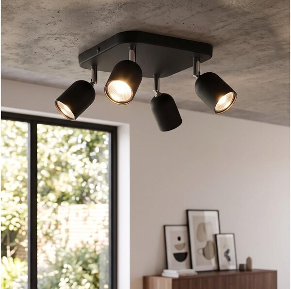 Spot LED TOP 4xGU10/10W/230V negru