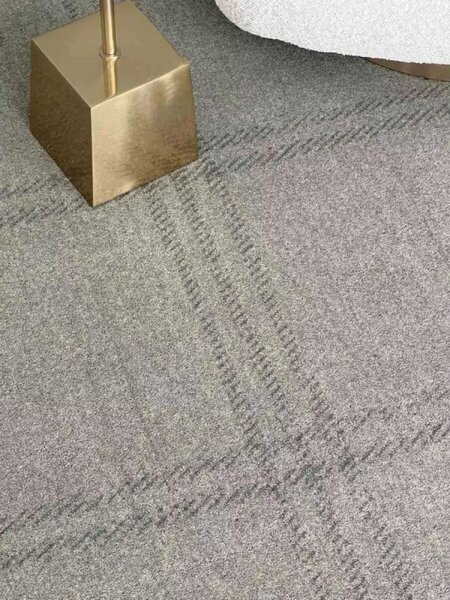 Covor Lana Grid Prime Gri Patrat Selectează mărime: 160 X 160