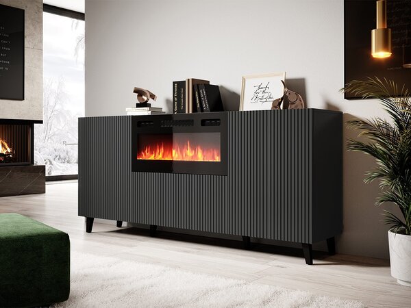 Dulap cu șemineu electric 180 Tilda (Antracit). 1070085