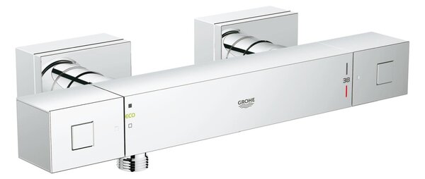 Grohe Grohtherm Cube baterie de duș perete cu termostat StarLight Chrome 34488000