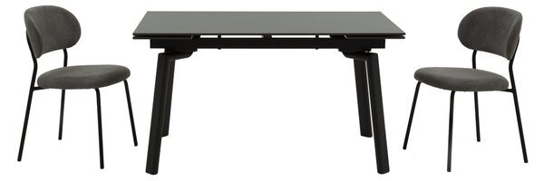 Masă ceramică Sonic Brown, 140 cm/80 cm și 2 extensii 30 cm