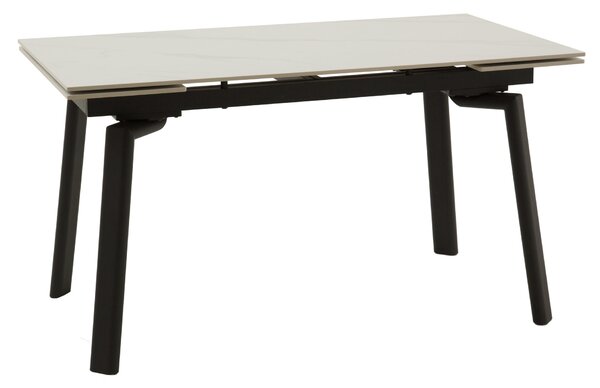 Masă ceramică Sonic White, 140 cm/80 cm și 2 extensii 30 cm