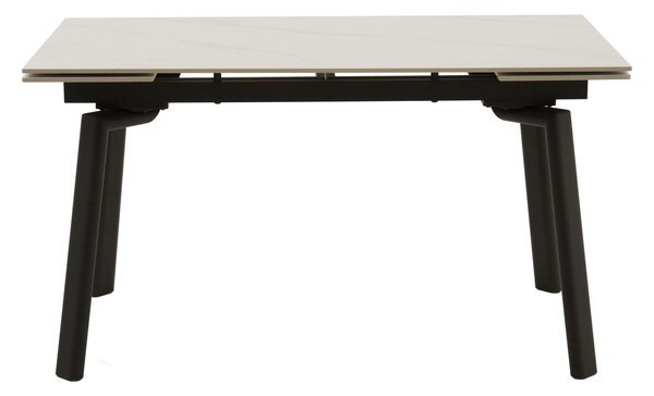 Masă ceramică Sonic White, 140 cm/80 cm și 2 extensii 30 cm