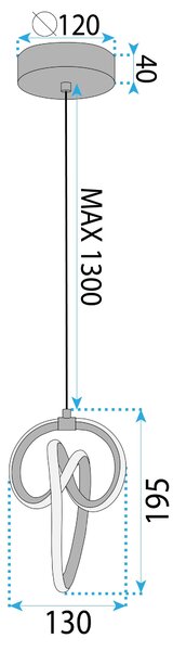 Lampă suspendată LED LHJ092-1CP Gold
