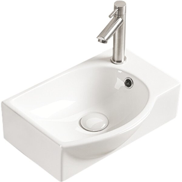 Mexen Mista chiuvetă deasupra blatului stângă 40 x 28 cm, albă - 22174000L