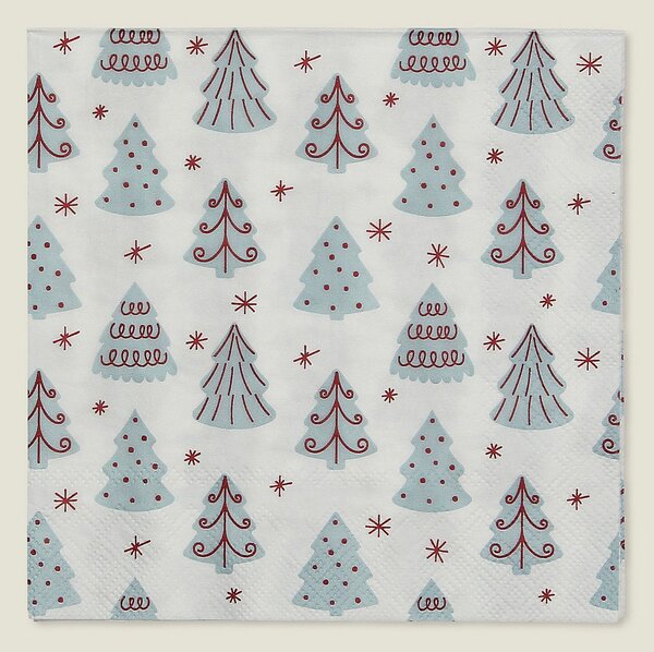 Șervețele de Crăciun Winter Trees I 16x16 cm