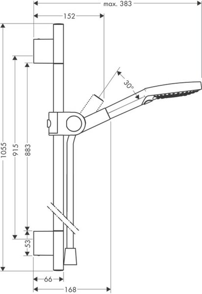 Axor Uno2 set de duș perete crom 27987000