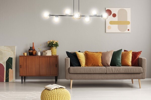 Emibig Rossi lampă suspendată x10 W negru-chihlimbar 876/8