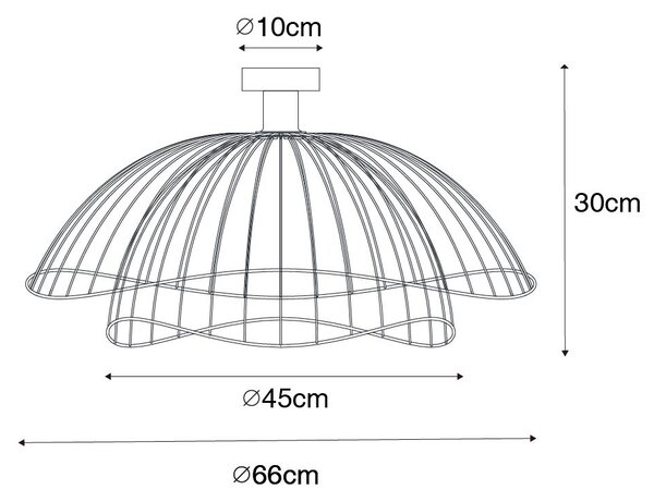 Plafoniera de design bronz 45 cm - Pua