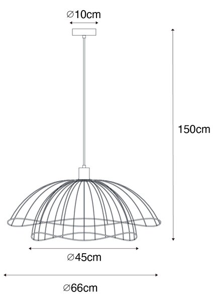 Lampă suspendată de design bronz 45 cm - Pua