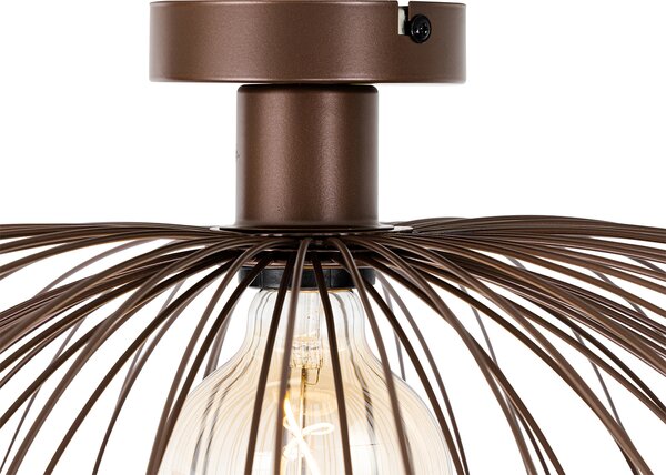 Plafonieră inteligentă bronz cu abajur dublu 45cm incl. WiFi G95 - Pua