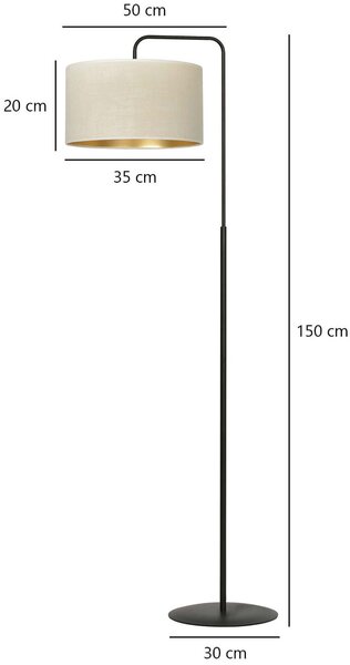 Emibig Hilde lampă de podea 1x15 W alb-negru-auriu 1052/LP1