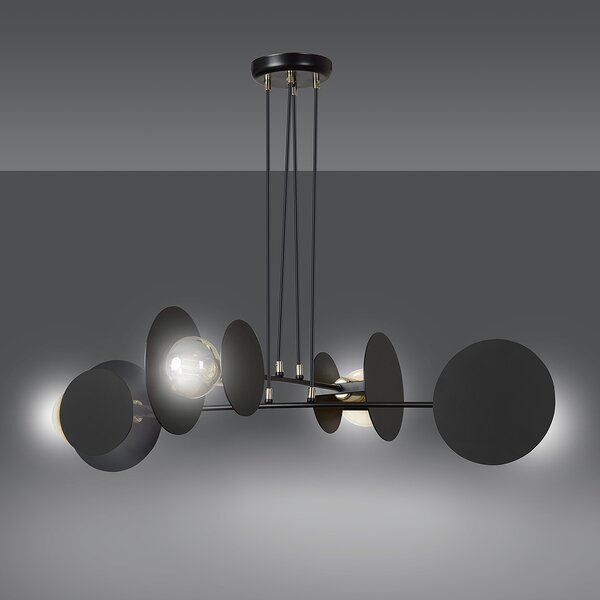 Emibig Idea lampă suspendată 4x15 W negru 792/4