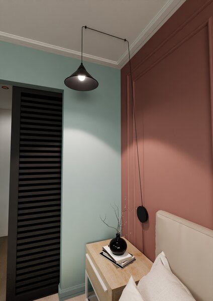 Emibig Abramo lampă suspendată 1x15 W negru 160/1