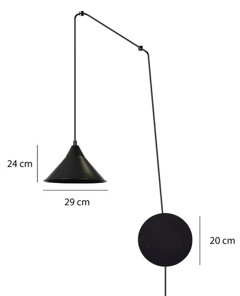 Emibig Abramo lampă suspendată 1x15 W negru 160/1