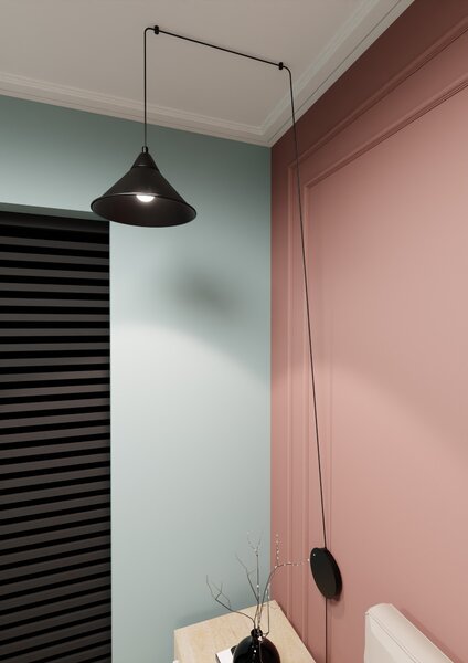 Emibig Abramo lampă suspendată 1x15 W negru 160/1