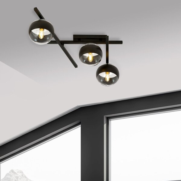 Emibig Smart Stripe lampă de tavan 3x10 W negru-transparent 1105/3