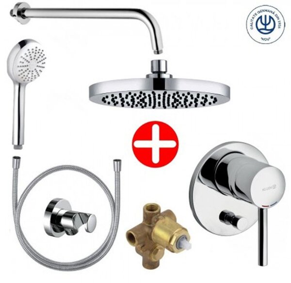 Set de dus, Kludi, Bozz, 7 in 1, crom