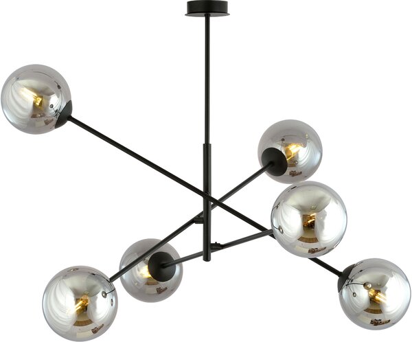 Emibig Linear lampă de tavan 6x10 W negru-grafit 1167/6