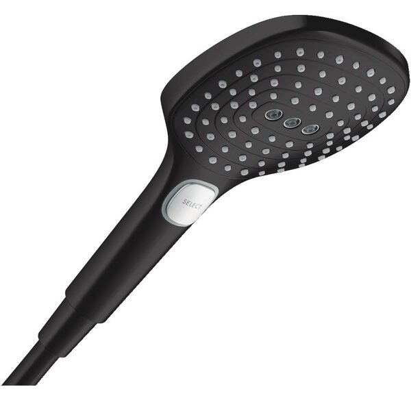 Para de dus, Hansgrohe, Raindance Select E 120, 3 jeturi, negru mat