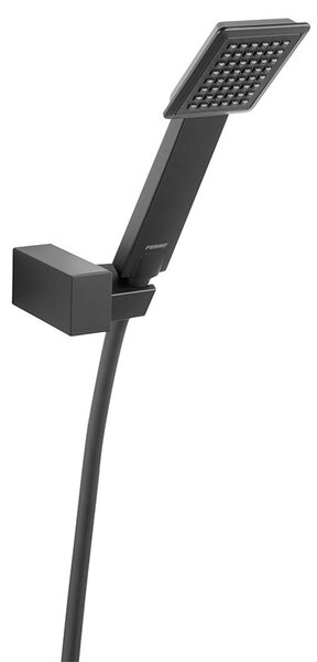 Set para de dus, Ferro, Sinus, cu suport si furtun, negru mat