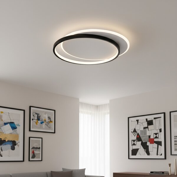 Brilagi - Plafonieră LED dimabilă FLARE, 48 W, 230 V, 3000/4000/6000 K, cu telecomandă