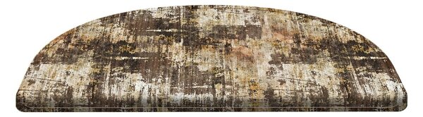 Covorașe pentru scări maro în set de 16 bucăți 65x20 cm Abstract - Vitaus