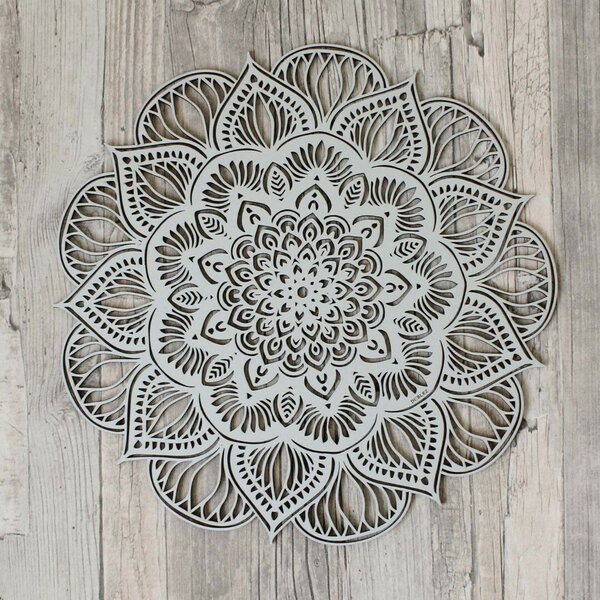 DUBLEZ | Mandala 3D sculptată - Floare de Lotus | Tablou de perete
