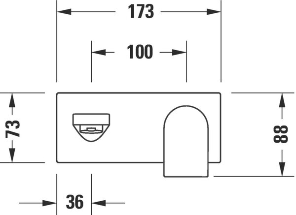 Duravit Tulum baterie lavoar ascuns crom TU1070004010