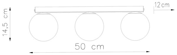 Sollux Lighting Yoli lampă de tavan 3x12 W alb SL.1148