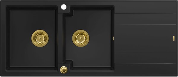 Quadron Evan chiuveta graniteq 116x50 cm negru HQE11650U7_PVDG1_P2O