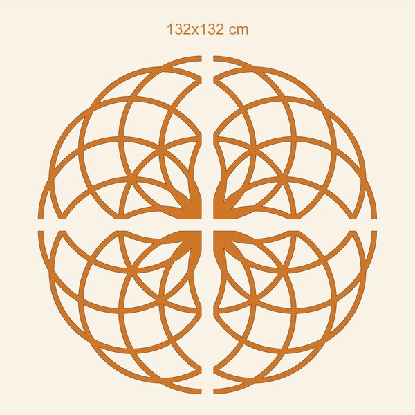 DUBLEZ | Ornament geometric - Mandala vieții | Tablou de perete