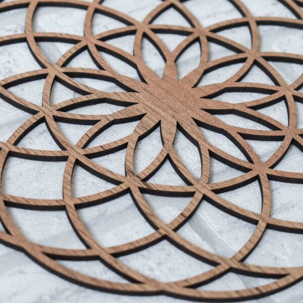 DUBLEZ | Ornament geometric - Mandala vieții | Tablou de perete