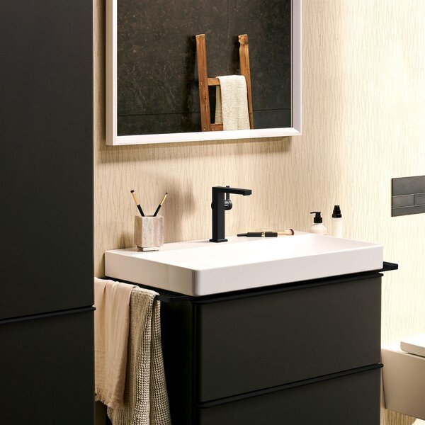 Hansgrohe Tecturis E baterie lavoar stativ negru 73041670