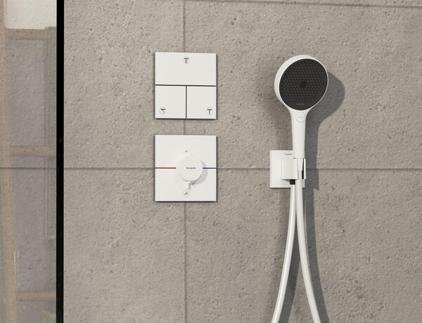 Hansgrohe ShowerSelect Comfort E baterie de duș ascuns cu termostat alb 15575700