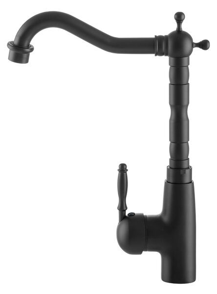 Gamma Retro 3, baterie pentru chiuvetă înaltă, negru mat, GMA-BROK3-BK