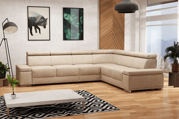 KONDELA Canapea extensibilă 2 locuri 2 BB ZF, gri bej Taupe, BOBY