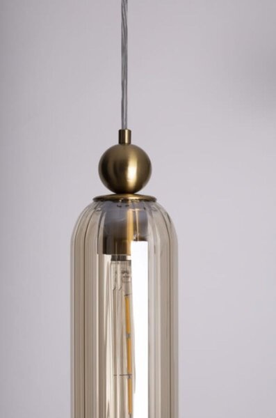 MaxLight Campanila lampă suspendată 1x40 W alamă-șampanie P0510