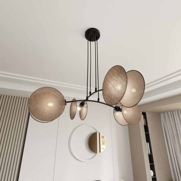 Emibig Motif lampă suspendată 4x10 W negru-nisip 1328/4