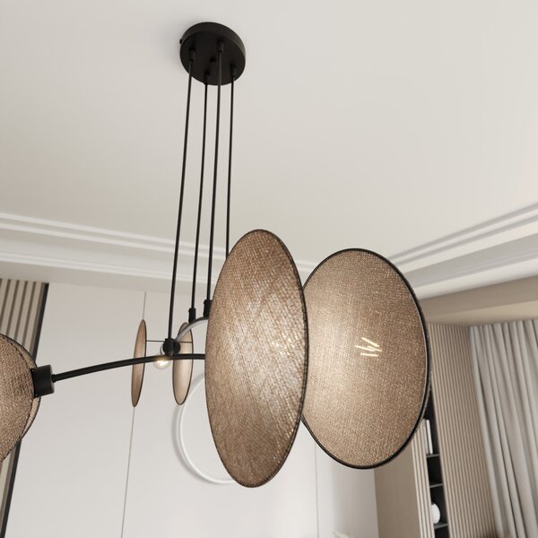 Emibig Motif lampă suspendată 4x10 W negru-nisip 1328/4