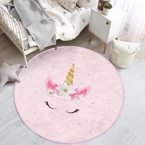 Covor pentru copii roz ø 120 cm Comfort – Mila Home