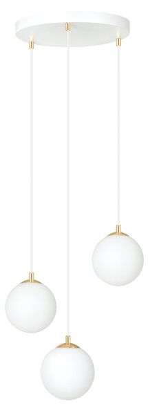 Emibig Royal lampă suspendată 3x10 W alb-auriu 1244/3