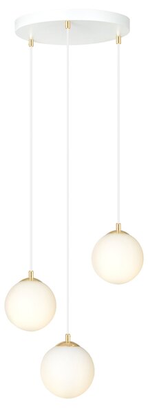 Emibig Royal lampă suspendată 3x10 W alb-auriu 1244/3