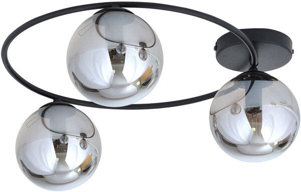 Emibig Sopra lampă de tavan 3x10 W negru-fumuriu 1256/3