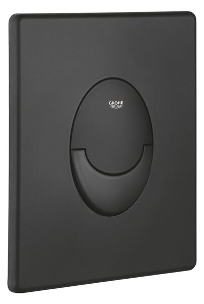 Set vas wc suspendat cu functie bideu si baterie inclusa auriu mat Foglia Oslo, rezervor wc incastrat si clapeta negru mat, Grohe